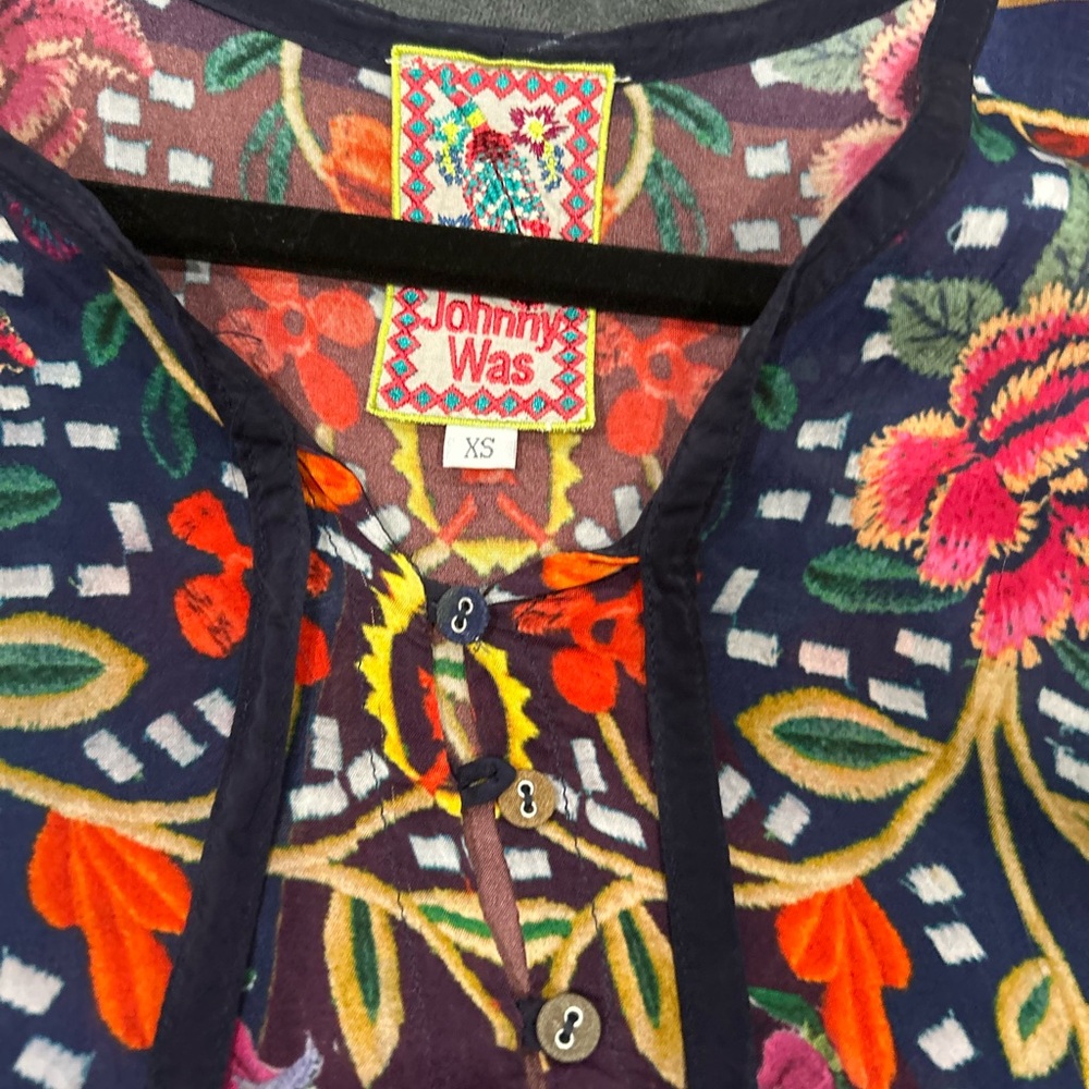 Johnny Was Multicolor Floral Tunic